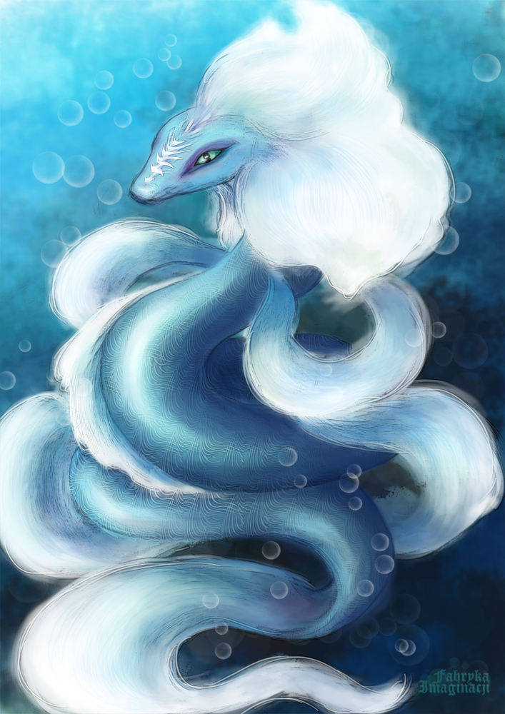 707x1000 Water Snake By Fabrykaimaginacji - Water Snake Painting