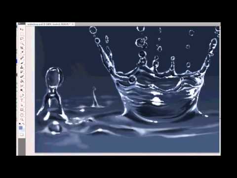 480x360 How To Draw Water Drops Speed Paint - Water Splash Painting