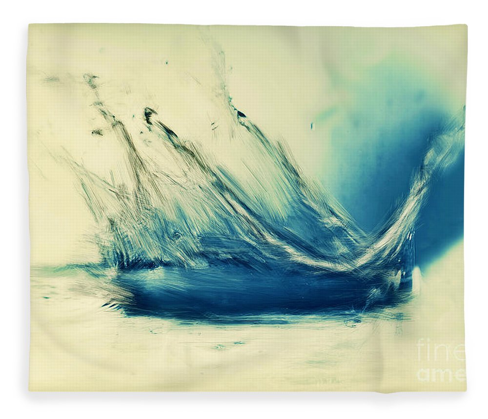 1000x860 Painting Of Fresh Water Splash Fleece Blanket For Sale By Michal - Water Splash Painting