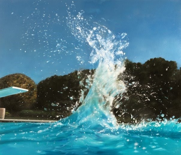 604x518 Photo Realistic Underwater Paintings By Eric Zener Art Of Day - Water Splash Painting