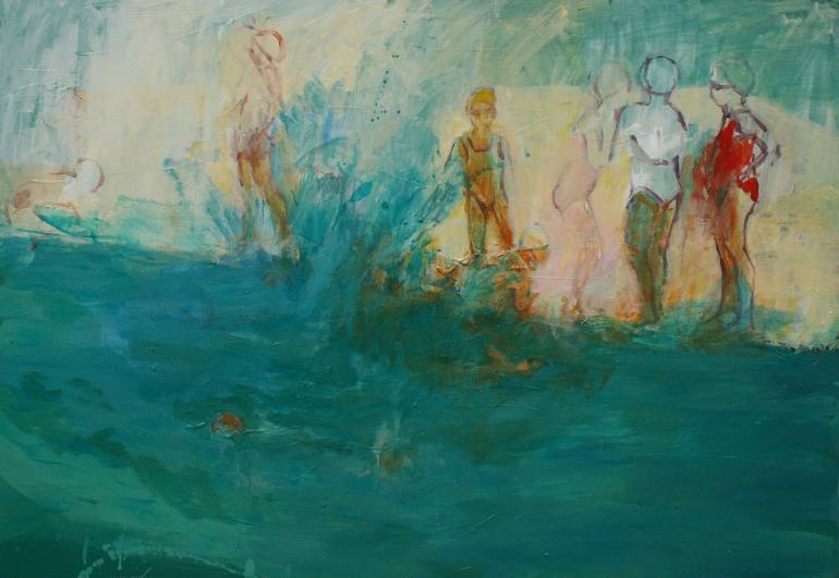770x531 Saatchi Art Splash! Painting By Anita Bakos - Water Splash Painting