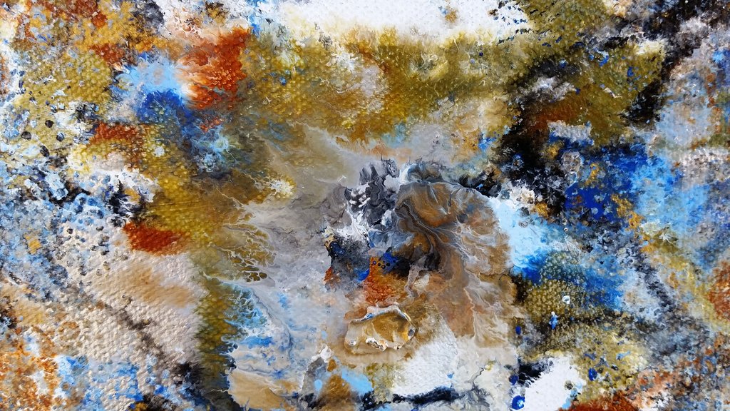 1024x576 Tide, Original Large Abstract Expressionism Painting Alexandra - Water Splash Painting