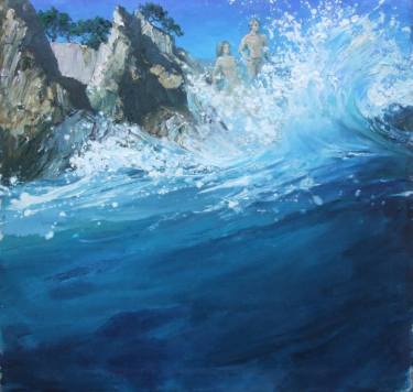 375x356 Water Splash Paintings For Sale Saatchi Art - Water Splash Painting