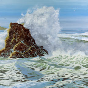 288x288 Carol Thompson's A Sudden Splash Seascape Painting Home Page - Water Splash Painting