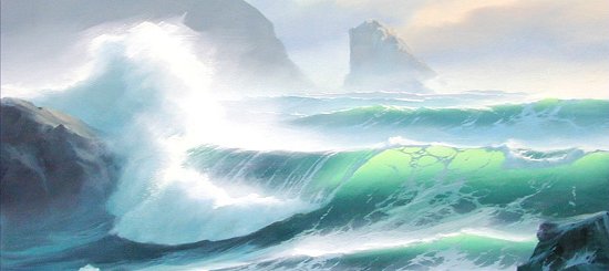 550x245 How To Paint A Breaking Ocean Wave, Oil Painting Tutorial - Water Wave Painting