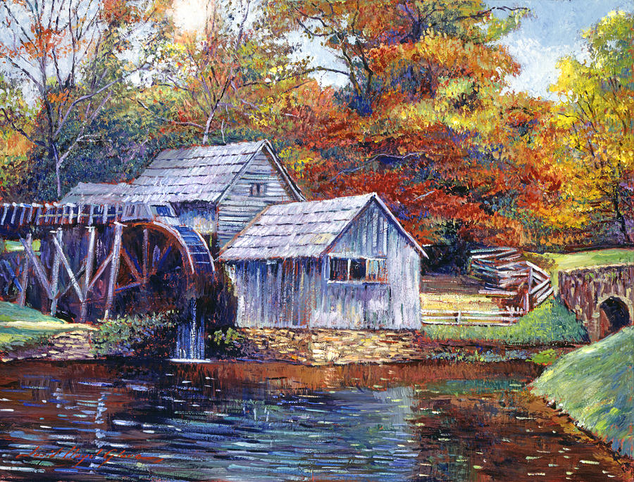 Water Wheel Painting at PaintingValley.com | Explore collection of ...