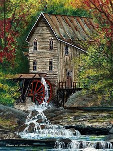225x300 Water Wheel Paintings Fine Art America - Water Wheel Painting