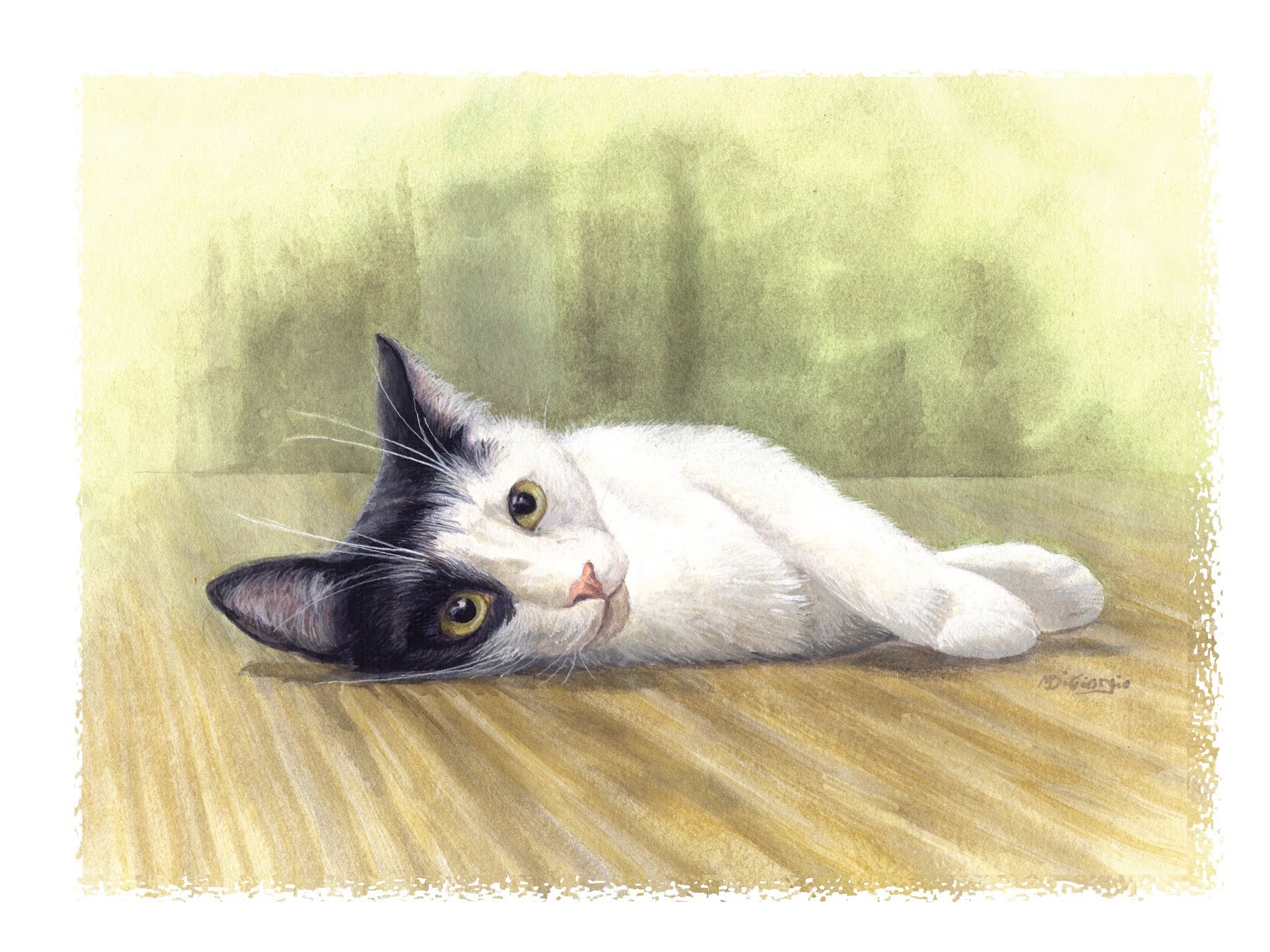 1800x1350 How To Paint A Pet Portrait In Watercolor By Michael Digiorgio - Watercolor Animal Painting