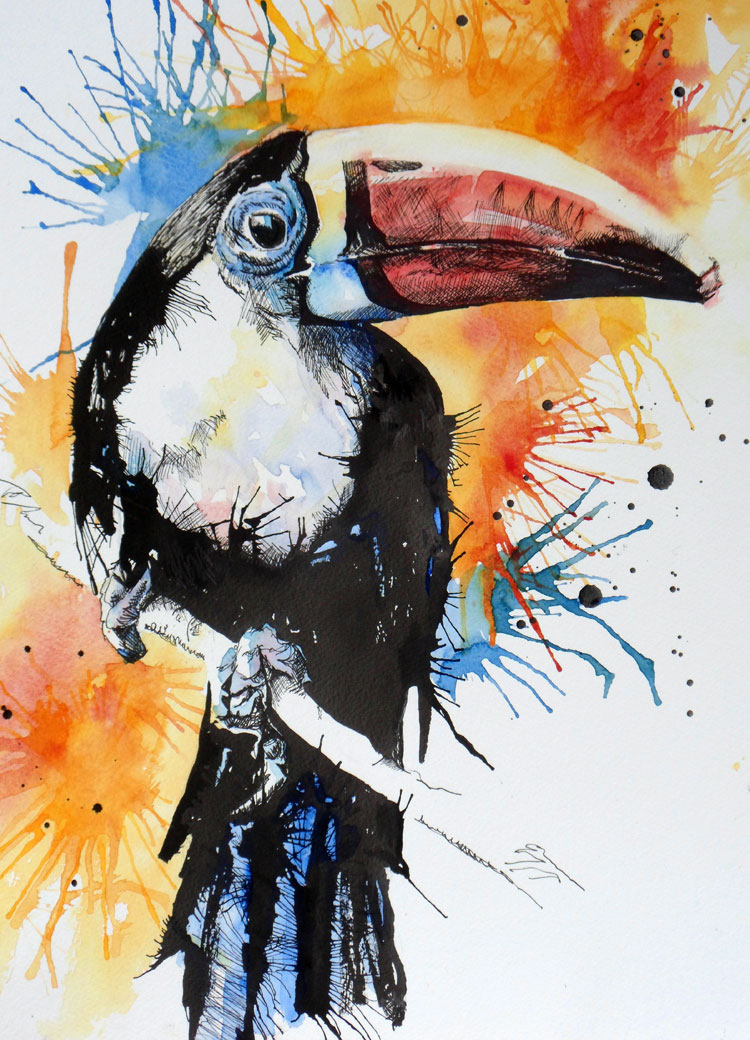 750x1040 The Animal World In Watercolour - Watercolor Animal Painting