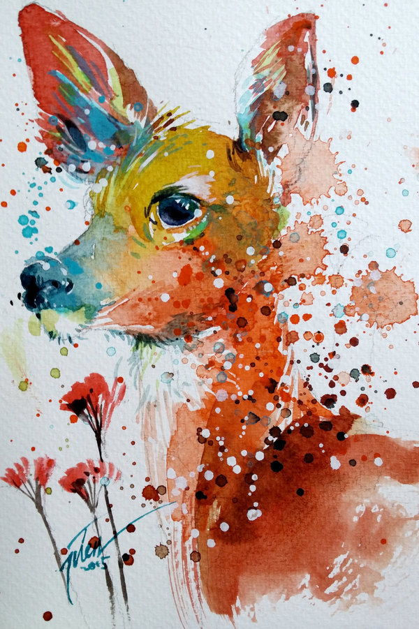 600x901 Vibrant Watercolor Animal Paintings By Tilen Ti Designwrld - Watercolor Animal Painting
