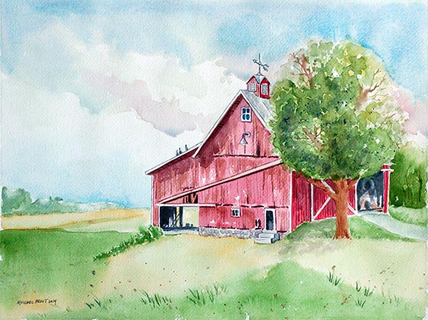600x449 Watercolor Painting Archives - Watercolor Barn Painting
