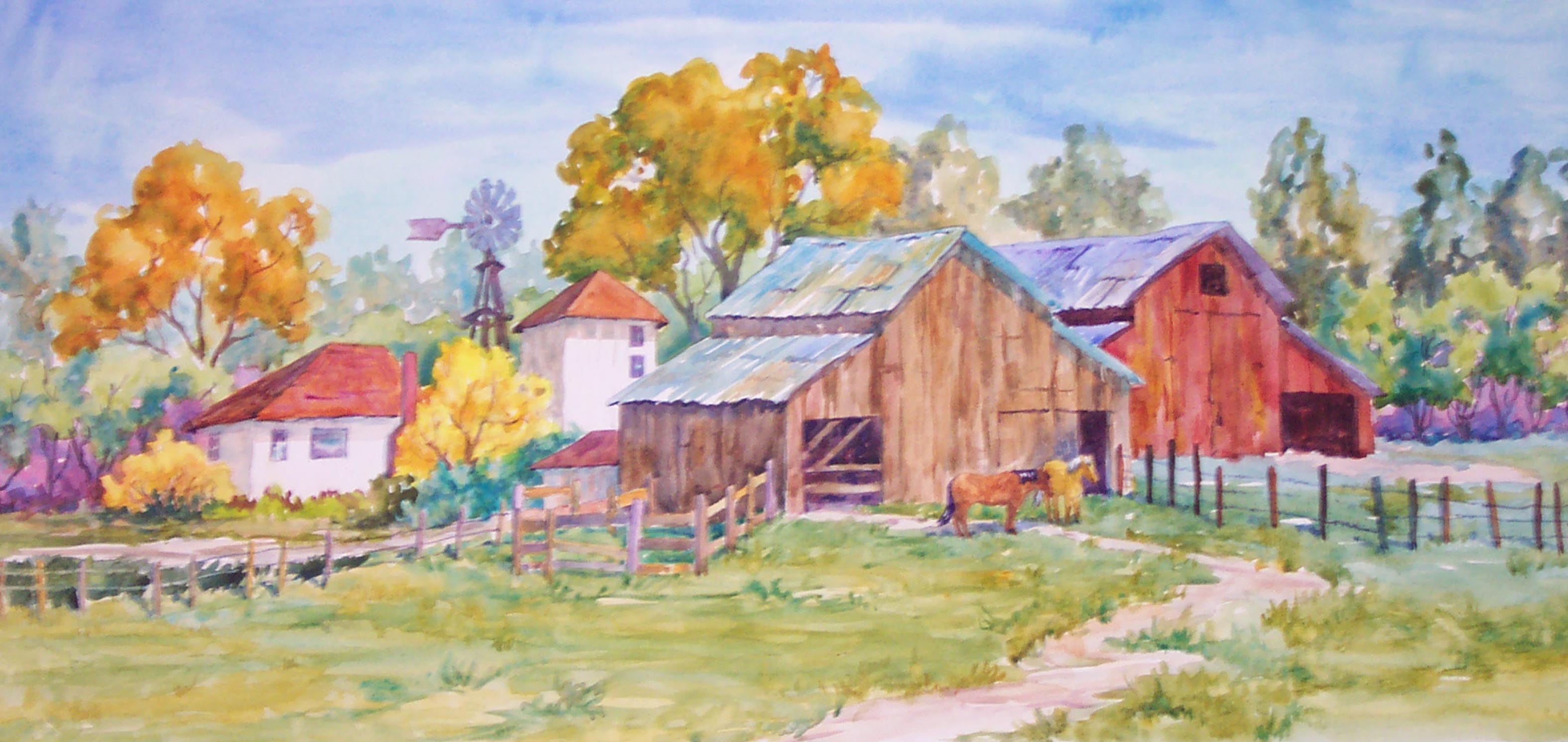 Watercolor Barn Painting At PaintingValley Com Explore Collection Of Watercolor Barn Painting
