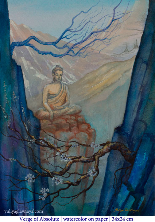 505x720 Buy Originals - Watercolor Buddha Painting