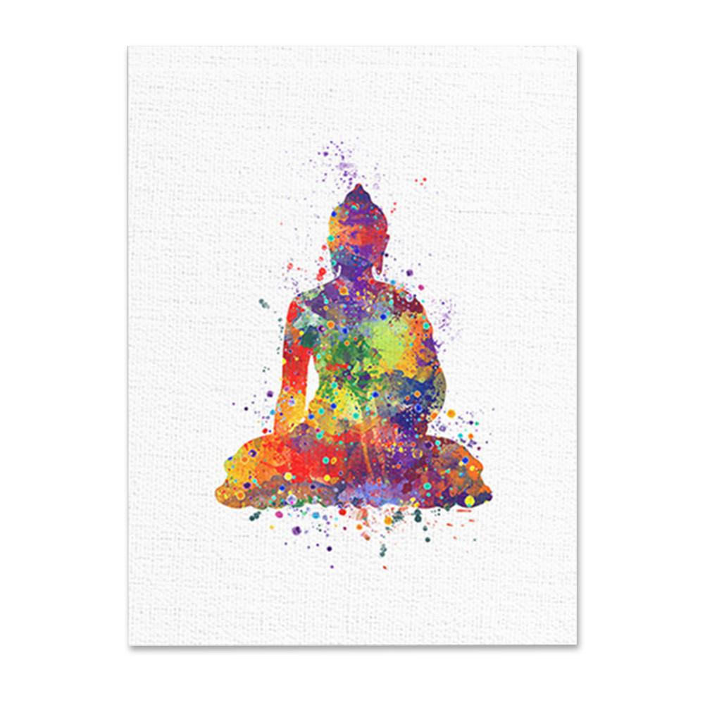 1001x1001 Watercolor Buddha And Lotus Painting Justlivehappylife - Watercolor Buddha Painting