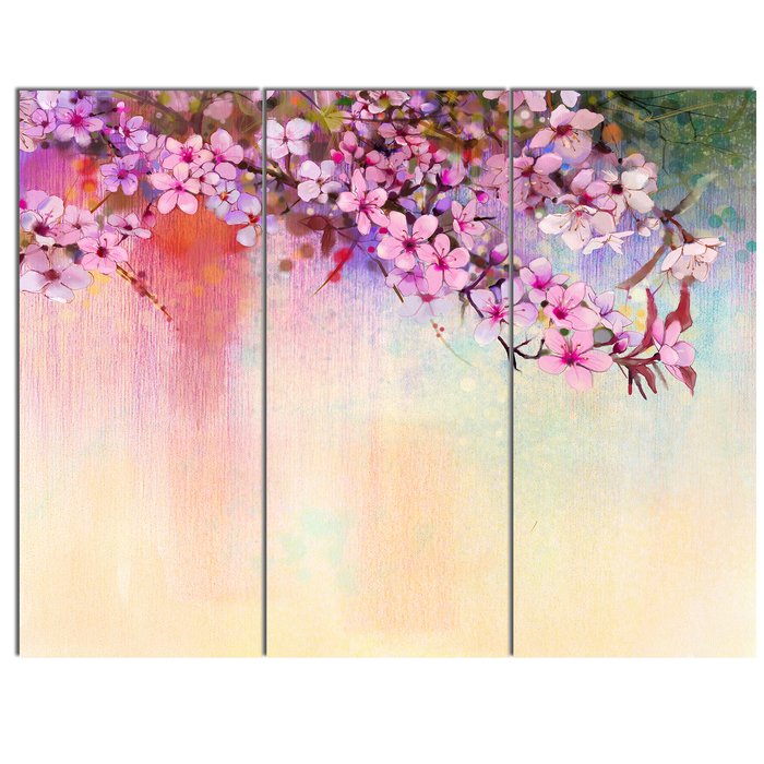 700x700 Designart - Watercolor Cherry Blossom Painting