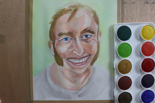 600x400 Learn The Basic Steps Of Watercolor Portrait Painting - Watercolor Face Painting