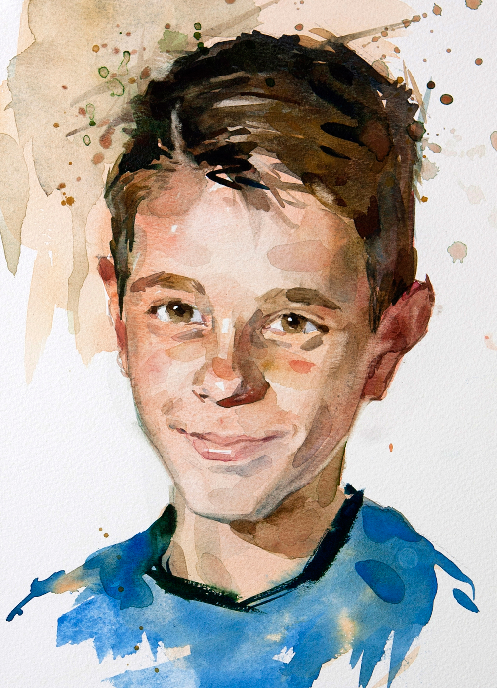 1000x1385 Painting A Portrait In Watercolour - Watercolor Face Painting