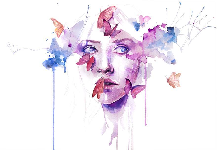 900x607 Agnes Cecile's World Of Watercolor Art Installations Mayhem Amp Muse - Watercolor Face Painting