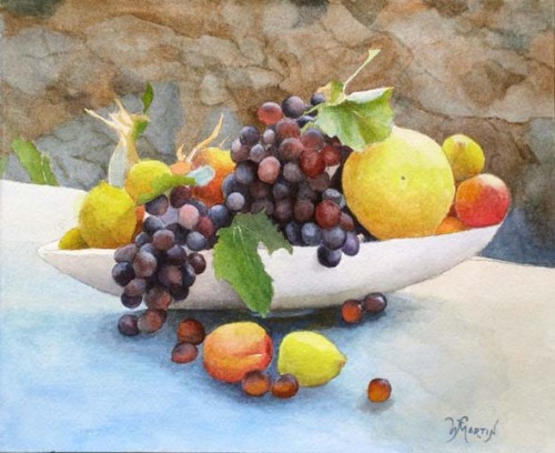 500x408 Fruit Bowl (Watercolor) [Archive] - Watercolor Fruit Painting