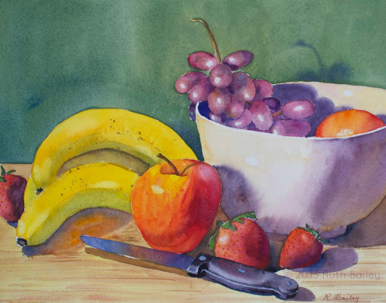 1280x1006 Fruit Salad Ruth Bailey, Artist - Watercolor Fruit Painting