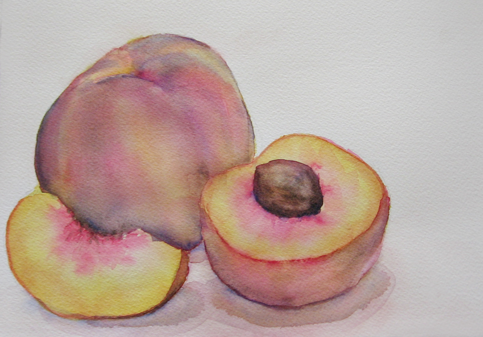 1636x1143 Painting Fruit In Watercolor Step By Step Peach Sweetbriar Sisters - Watercolor Fruit Painting