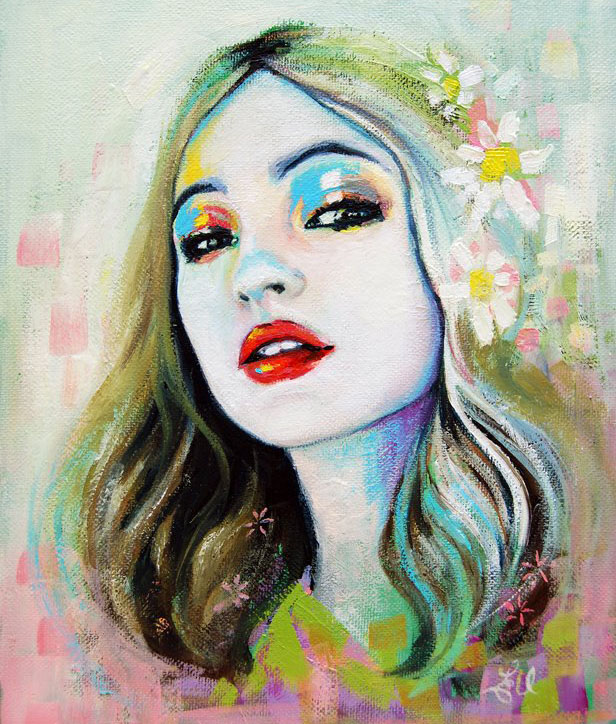 616x724 Girl Water Color Painting By Emma - Watercolor Girl Painting