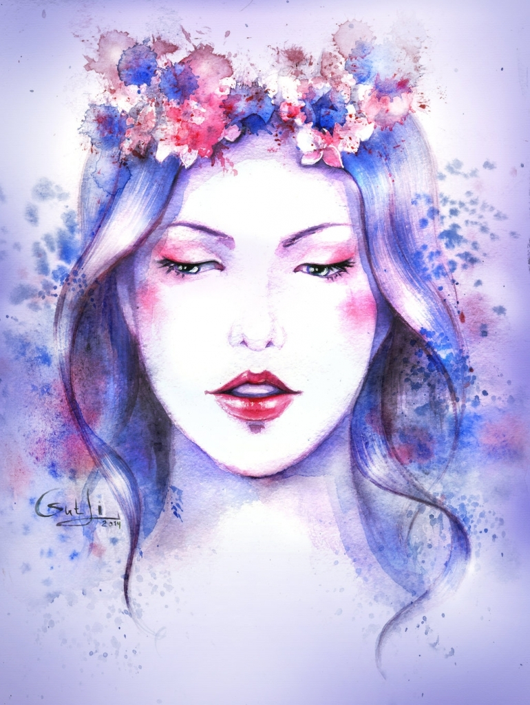 770x1024 Watercolor Painting Of Faces Watercolor Painting Of Faces - Watercolor Girl Painting