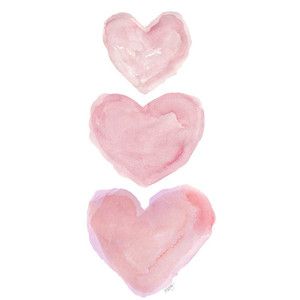 300x300 Watercolor Heart Art Print 8x10 From Original Watercolor Painting - Watercolor Heart Painting