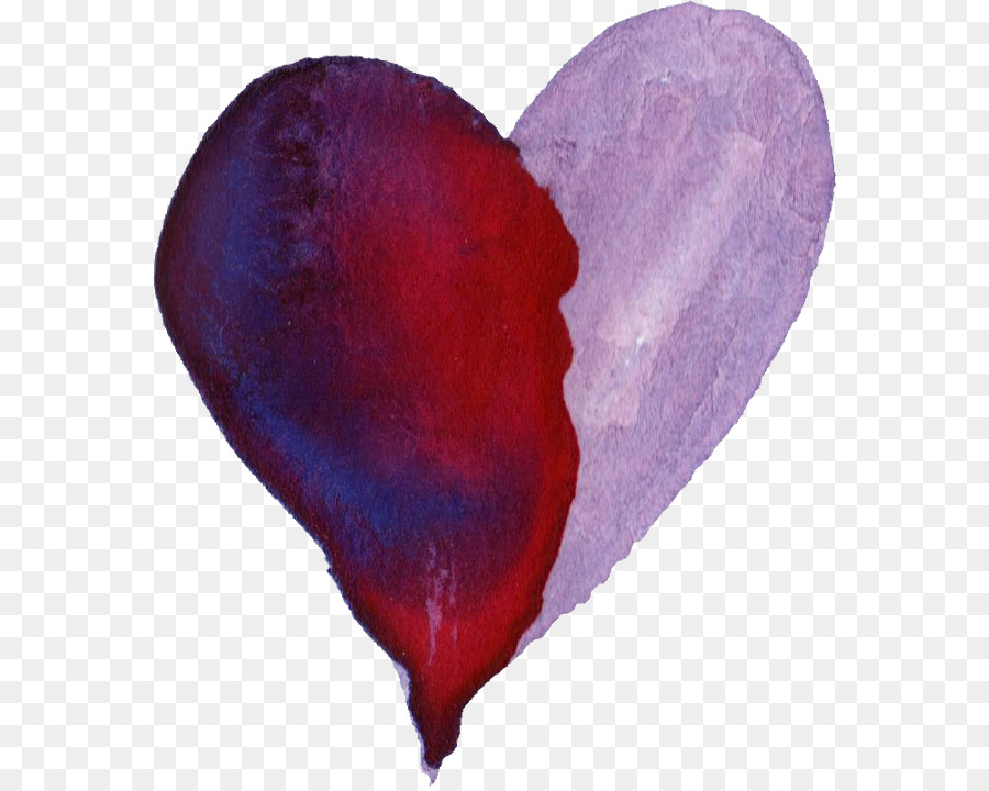 900x720 Watercolor Painting Purple Magenta Red - Watercolor Heart Painting