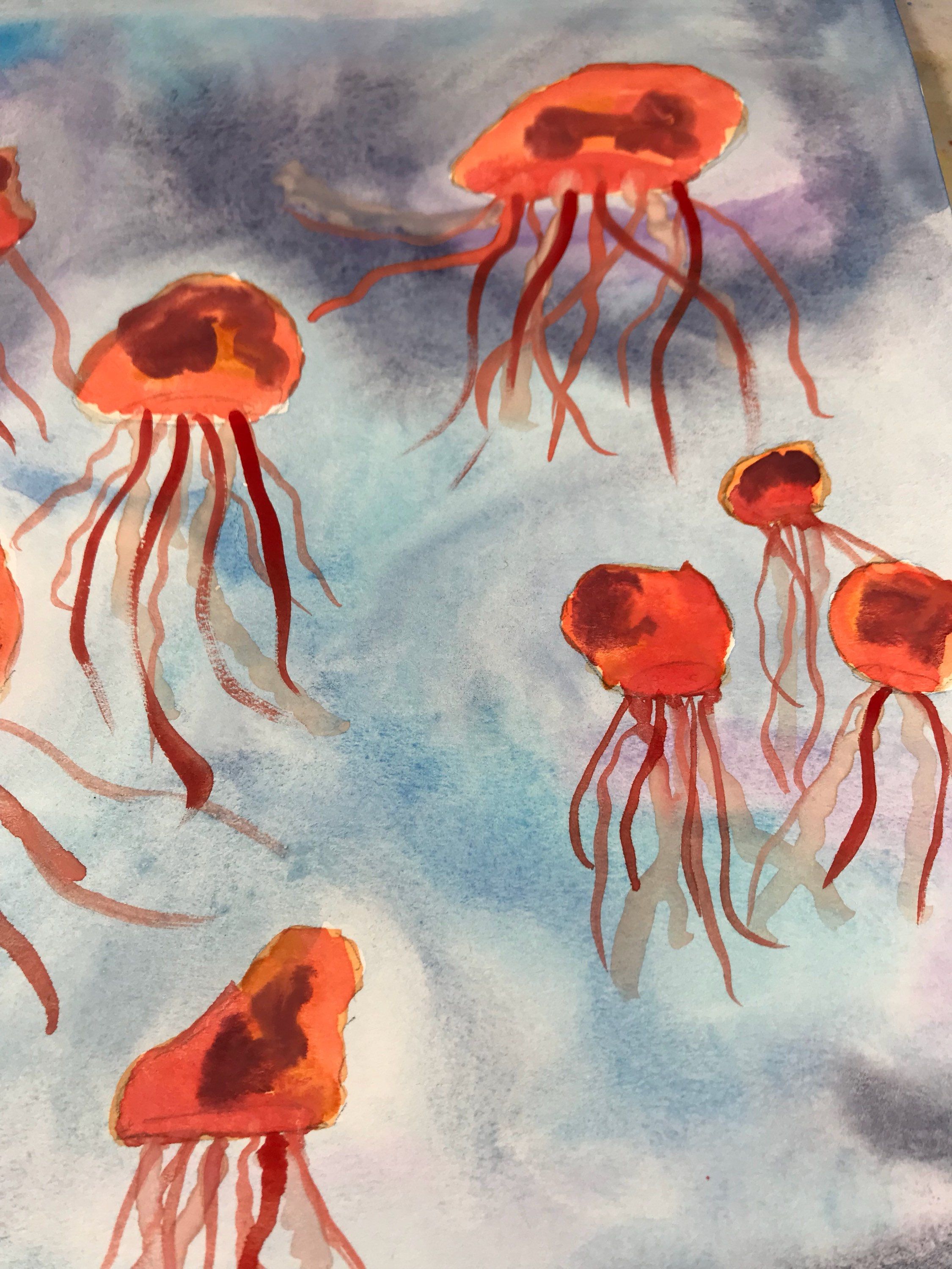 2250x3000 Excited To Share The Latest Addition To My - Watercolor Jellyfish Painting