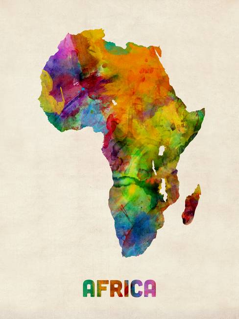 488x650 Stunning Kenya Map Artwork For Sale On Fine Art Prints - Watercolor Map Painting