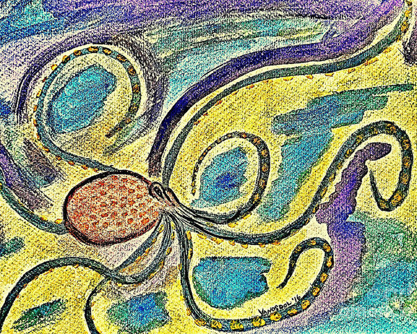600x480 Watercolor Octopus Painting - Watercolor Octopus Painting