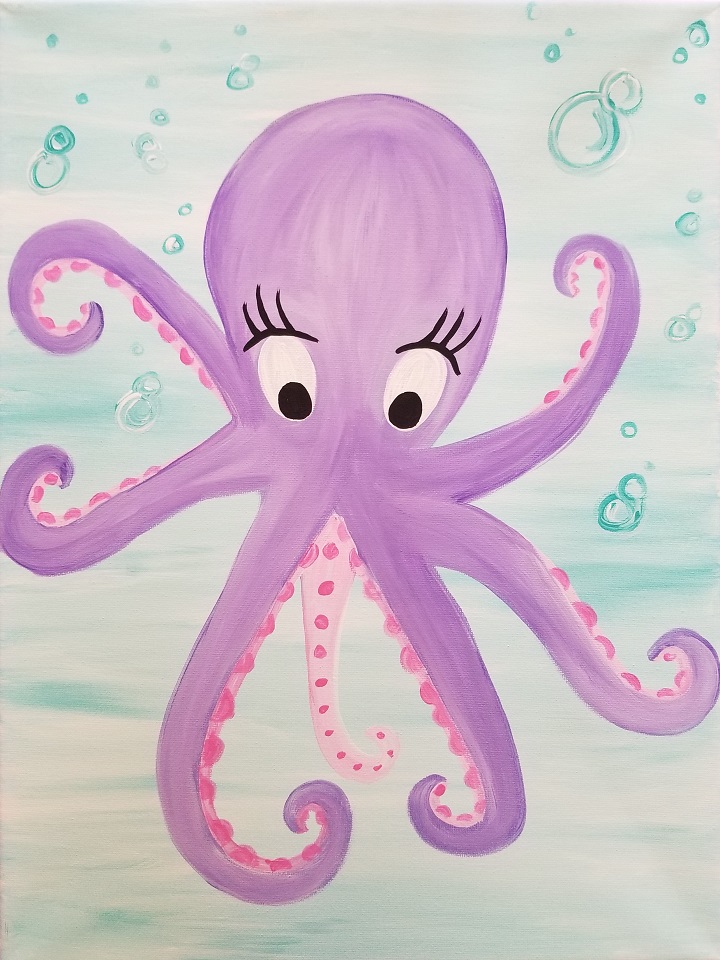 720x960 Little Octopus - Watercolor Octopus Painting