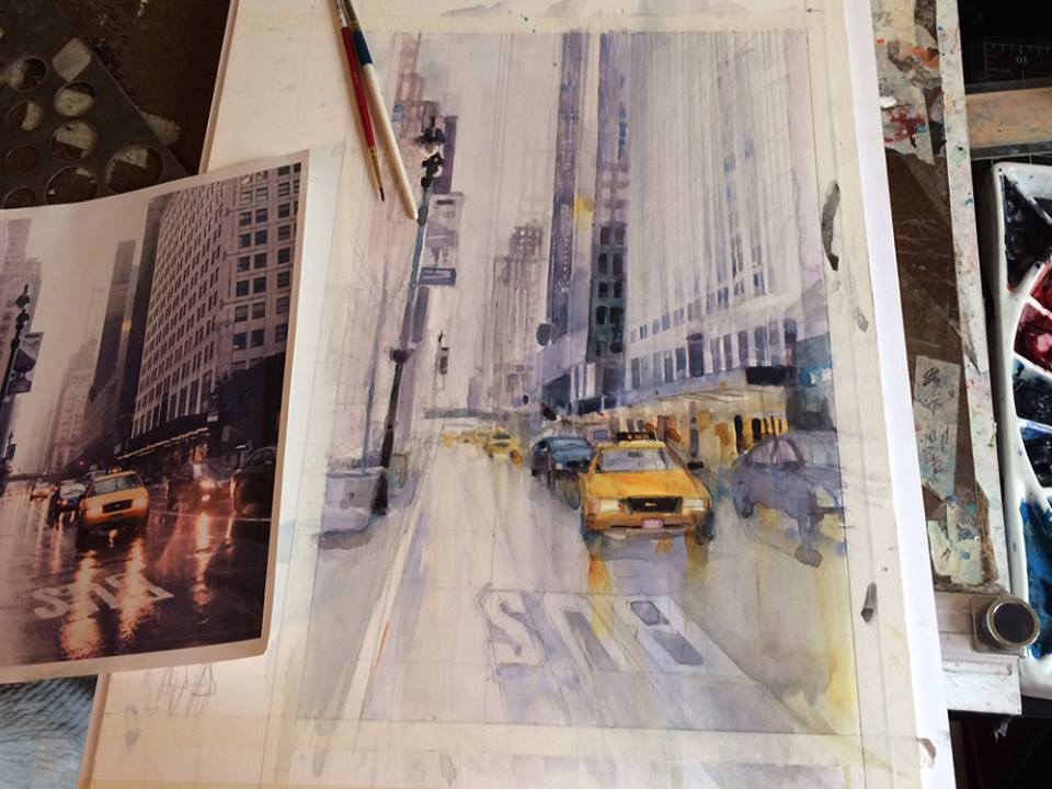 960x720 Nyc Watercolor Painting Compose, Draw And Paint (5 - Watercolor Painting City