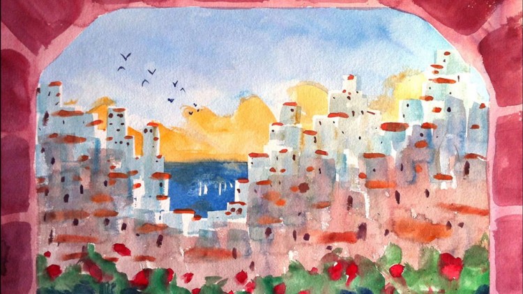 750x422 Paint This Exotic City Watercolor Painting In 3 Easy Steps Udemy - Watercolor Painting City