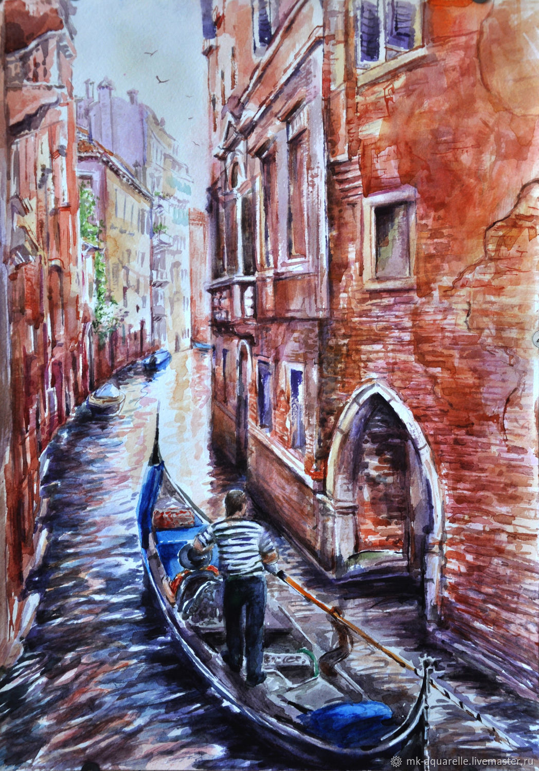 1048x1500 Painting Watercolor Venice. Channel Shop Online On Livemaster - Watercolor Painting City
