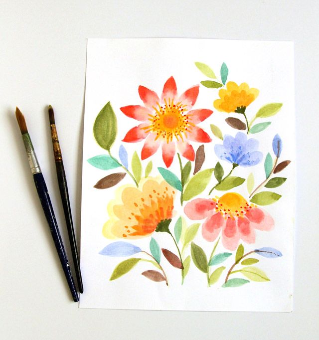 640x682 Watercolor Painting Flowers Best 25 Watercolor Flowers Tutorial - Watercolor Painting Flowers Images