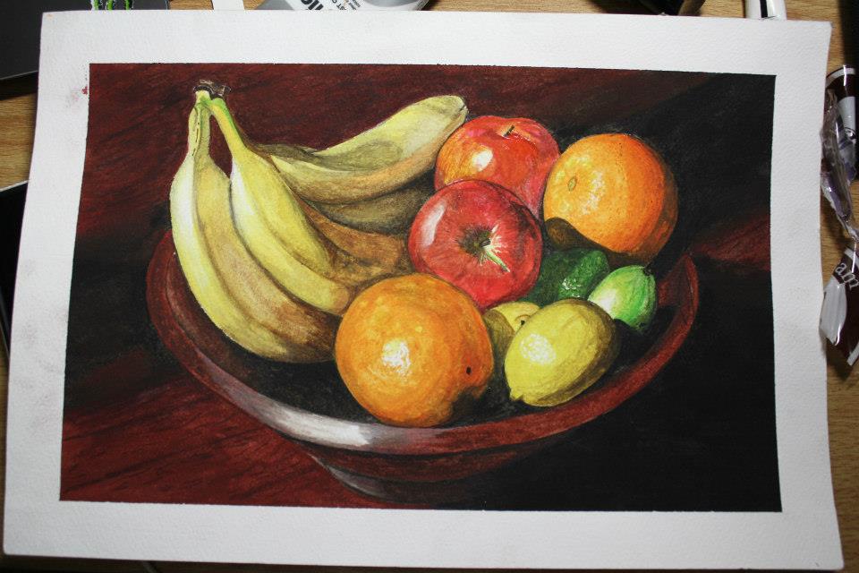960x640 Fruits - Watercolor Painting Fruit Still Life