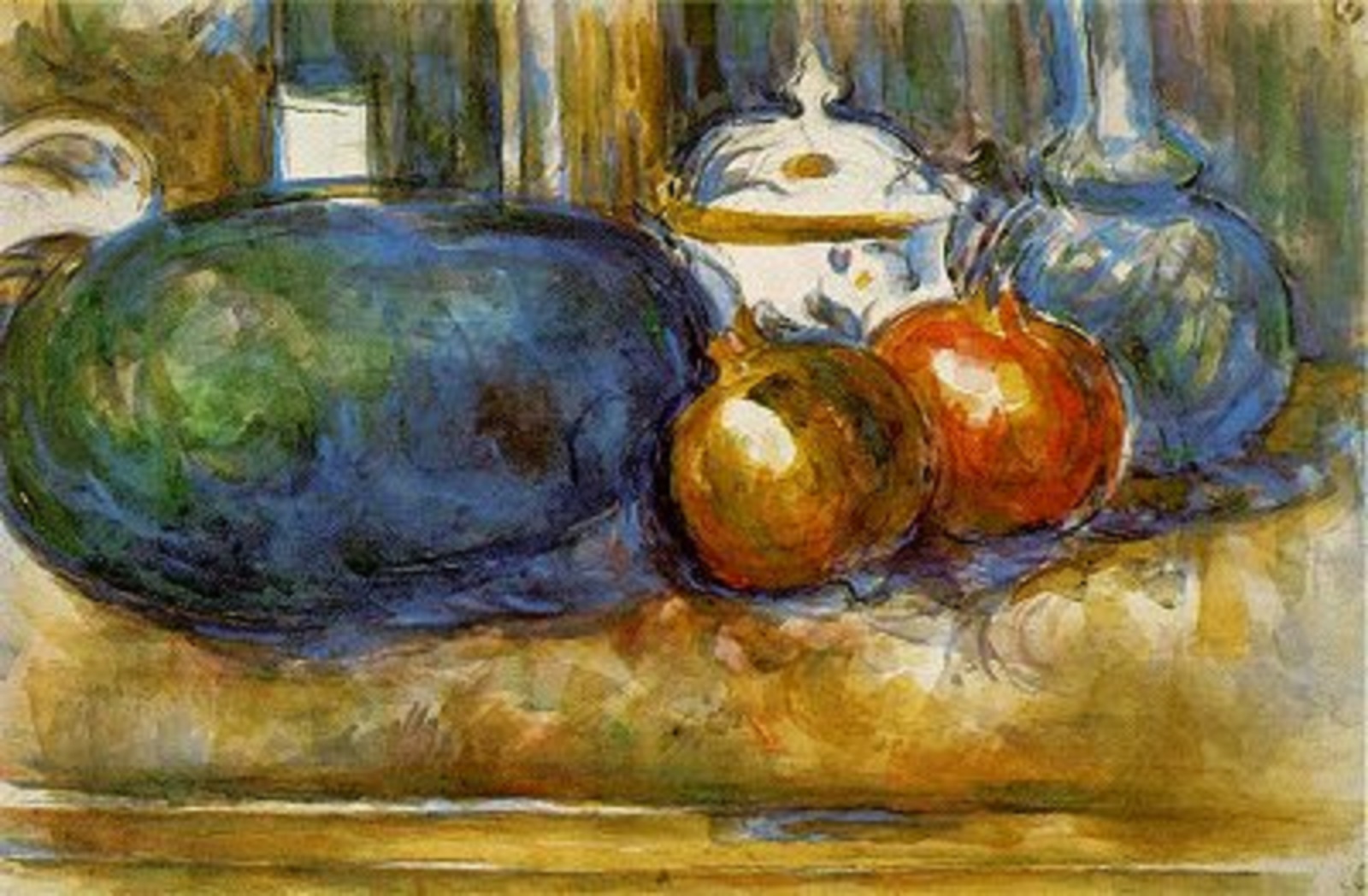 1600x1048 Paul (1839 1906) - Watercolor Painting Fruit Still Life