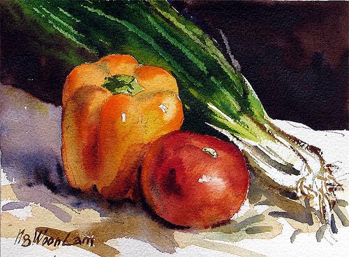 500x369 Watercolor Lesson Still Life - Watercolor Painting Fruit Still Life
