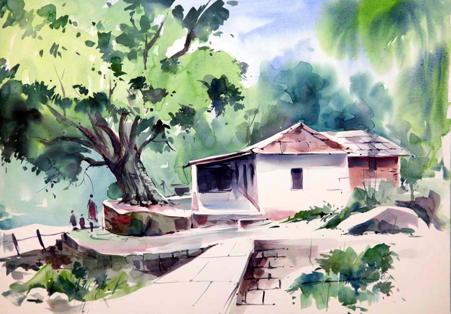 900x627 Landscape Watercolor - Watercolor Painting Gallery
