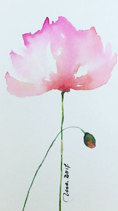 236x419 How To Create Watercolor Flowers Tutorial Plus A Gorgeous Giveaway - Watercolor Painting Ideas Flowers