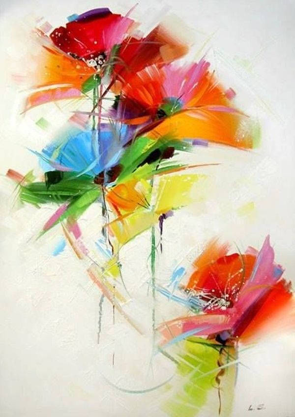600x848 40 More Abstract Painting Ideas For Beginners - Watercolor Painting Ideas Flowers