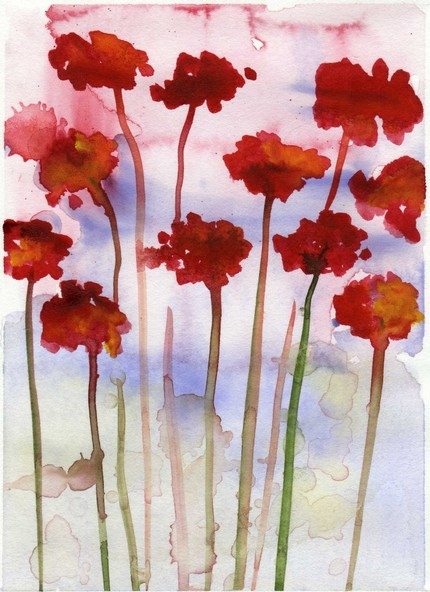 430x592 Simple Flower Paintings Ideas Beautiful Easy Watercolor Painting - Watercolor Painting Ideas Flowers