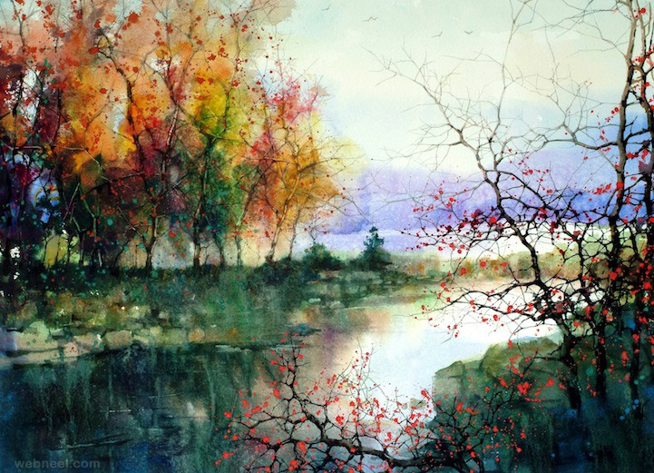Watercolor Painting Landscape