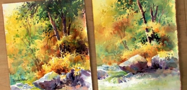 600x289 Landscape Painting How To Paint Watercolor - Watercolor Painting Landscape