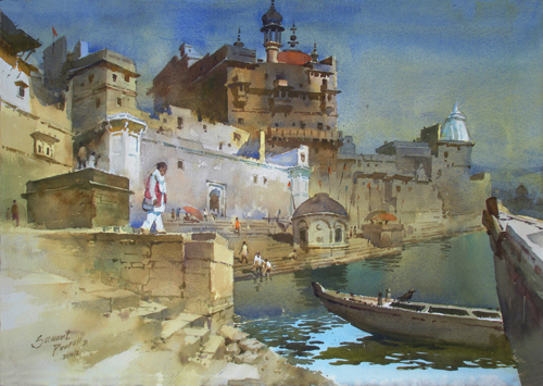 500x355 Landscape Paintings In Watercolor By Prafull Sawant - Watercolor Painting Landscape