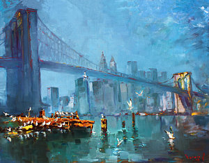 300x235 New York City Landscape Paintings Fine Art America - Watercolor Painting Landscape City