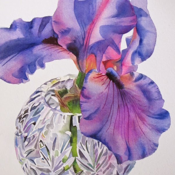 600x600 Barbara Fox - Watercolor Painting Of Irises