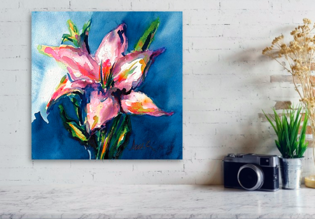 622x434 Jacki Kellum - Watercolor Painting On Canvas